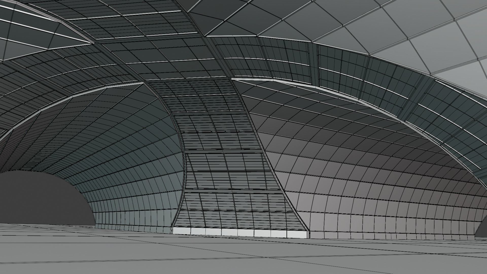 Glass building 3D model_4