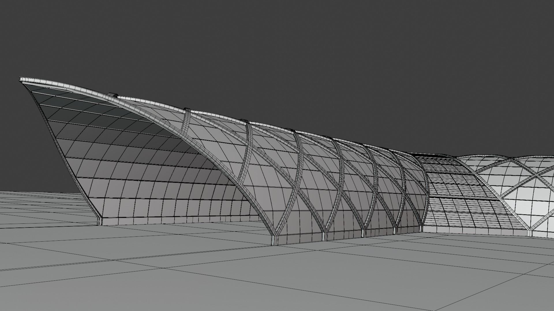 Glass building 3D model_8