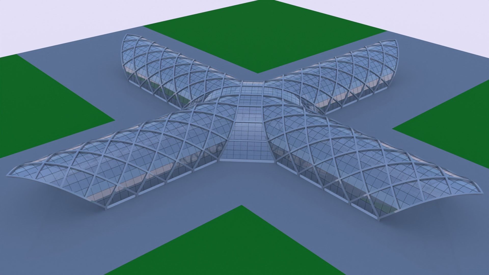 Glass building 3D model_11