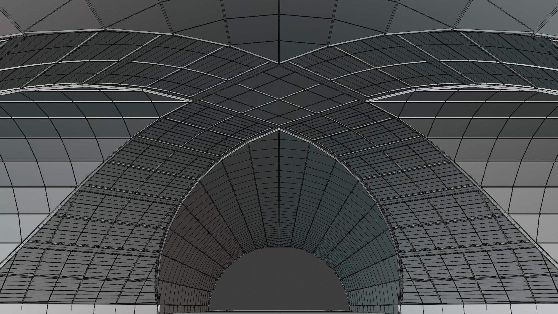 Glass building 3D model_1