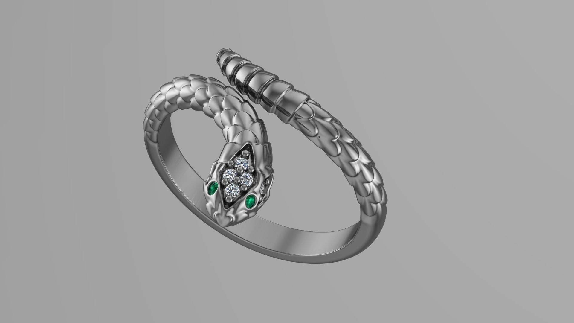 Snake Ring 3D print model_1