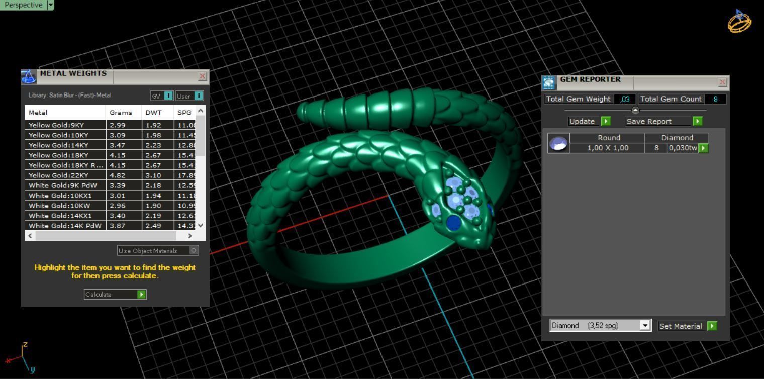Snake Ring 3D print model_3