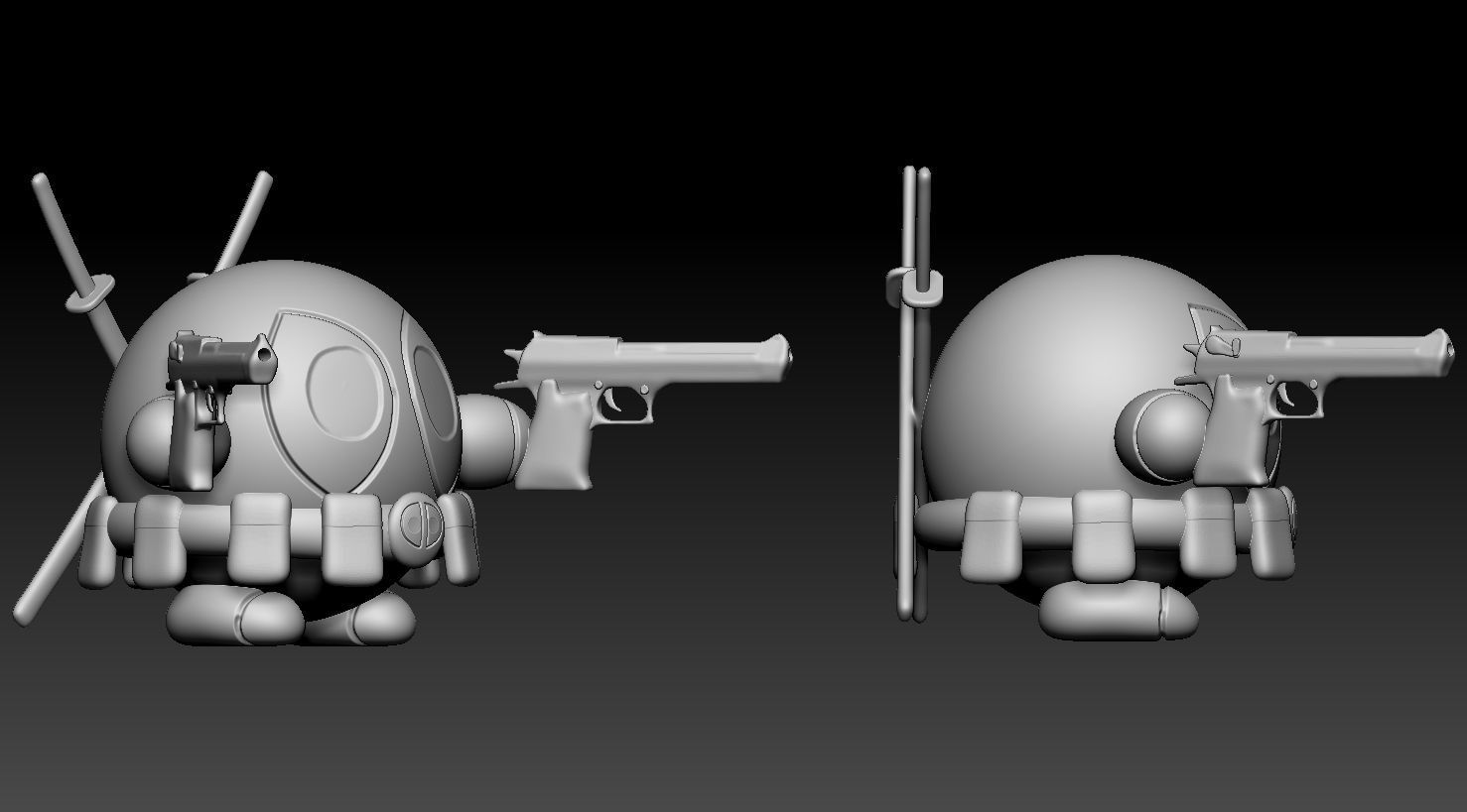 Kirby Deadpool  3D print model_4