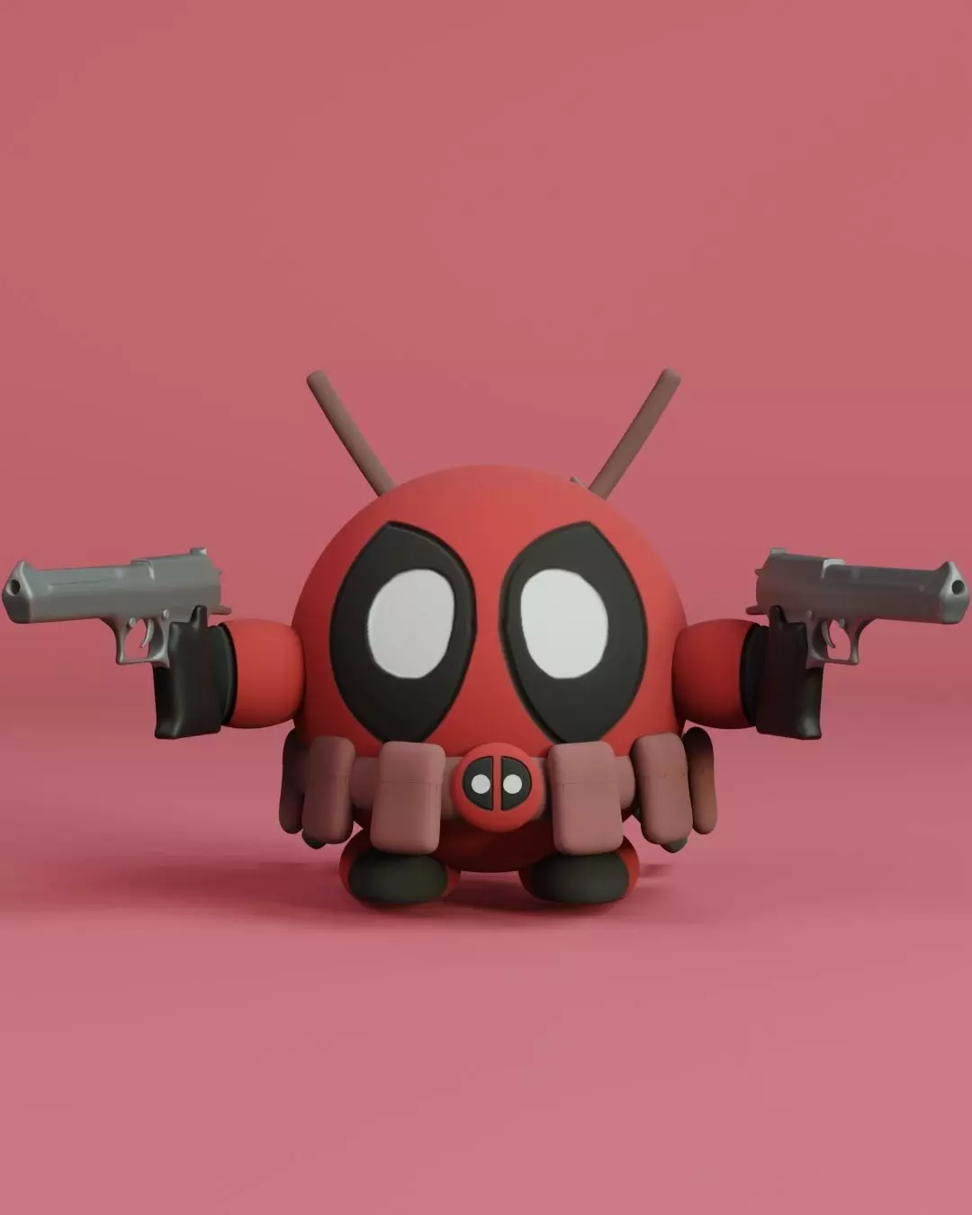 Kirby Deadpool  3D print model_0