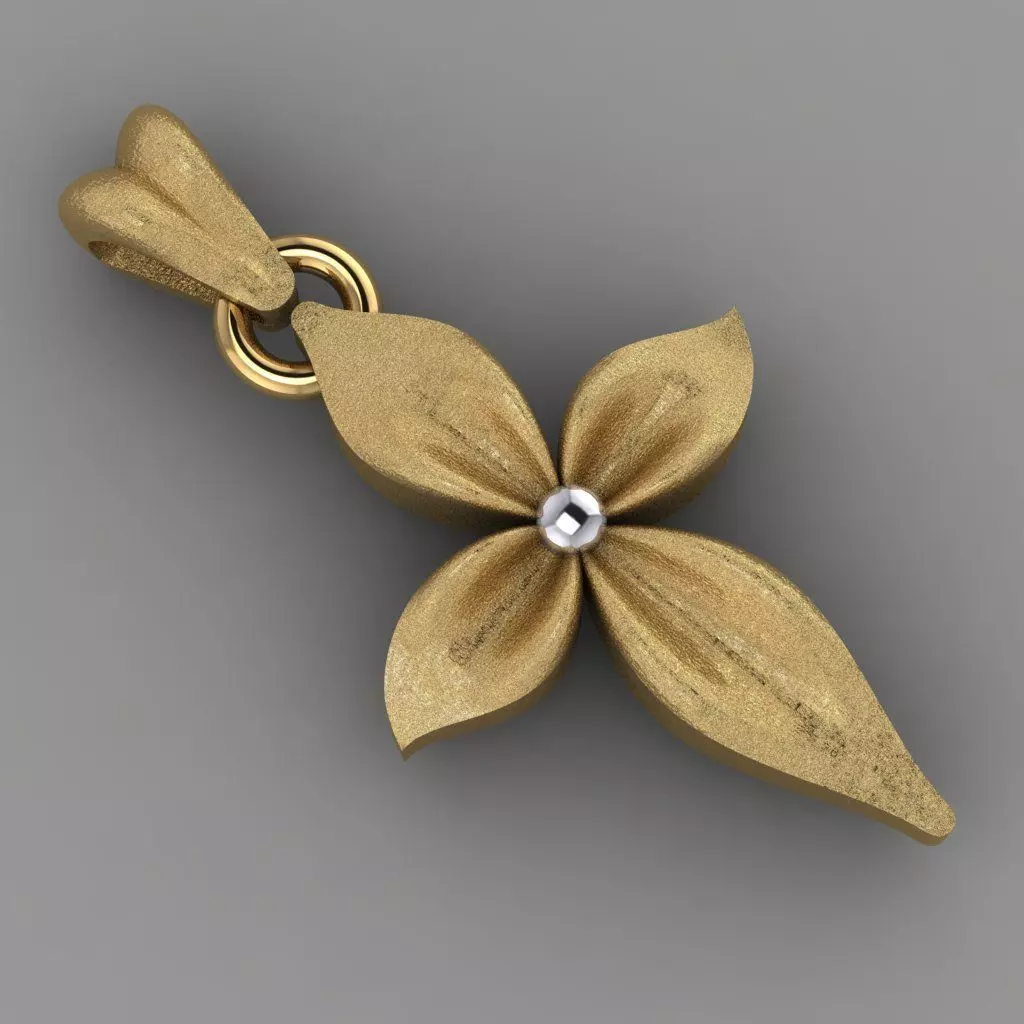 Soo Much Pretty Blossom CHRISTIAN CROSS Pendent 3D Model Free 3D print model
