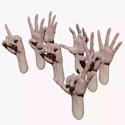 Female Pro Hand Gestures Sculpt Project