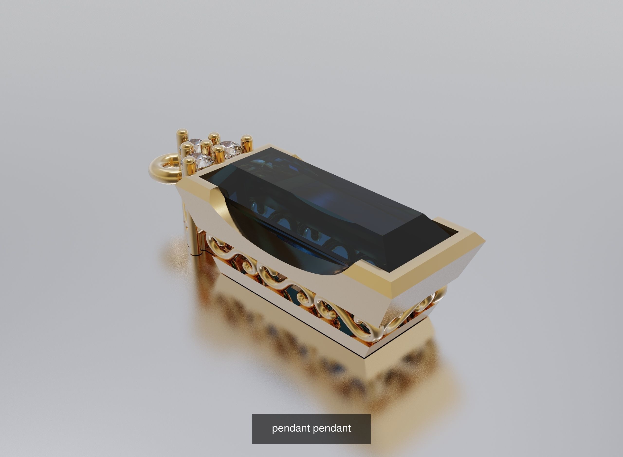 rings and pendants 3D Model Collection_24