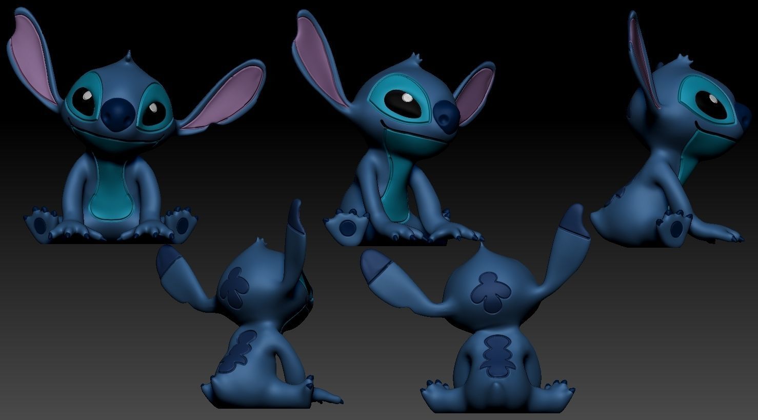 Stitch Sit 3D print model_1