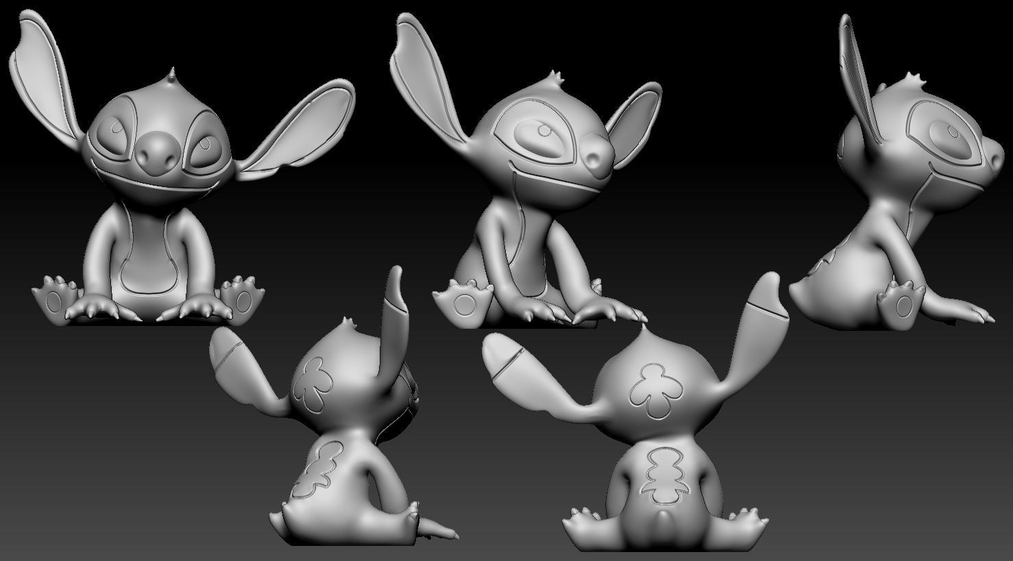 Stitch Sit 3D print model_2