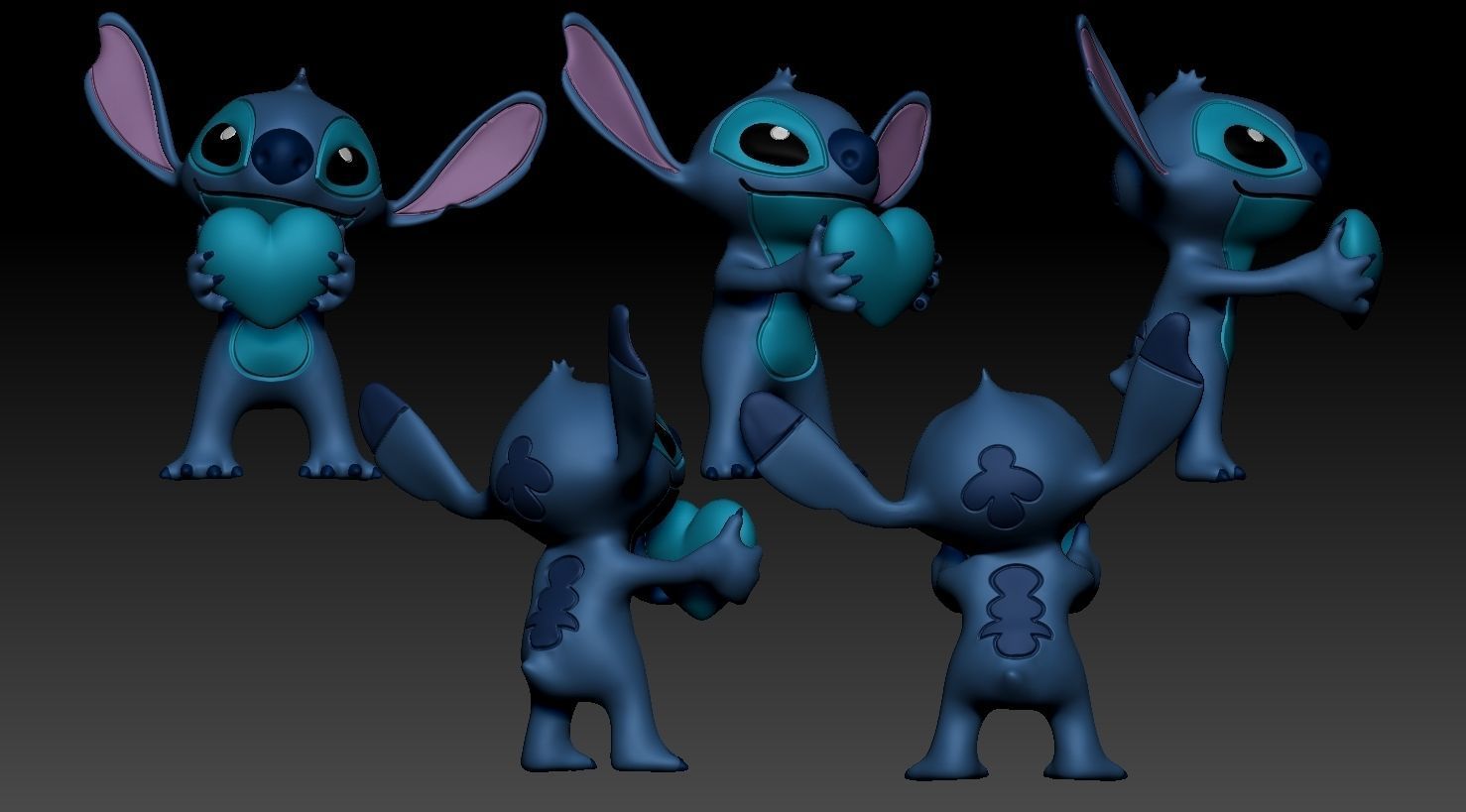 Stitch and Angel 3D print model_5