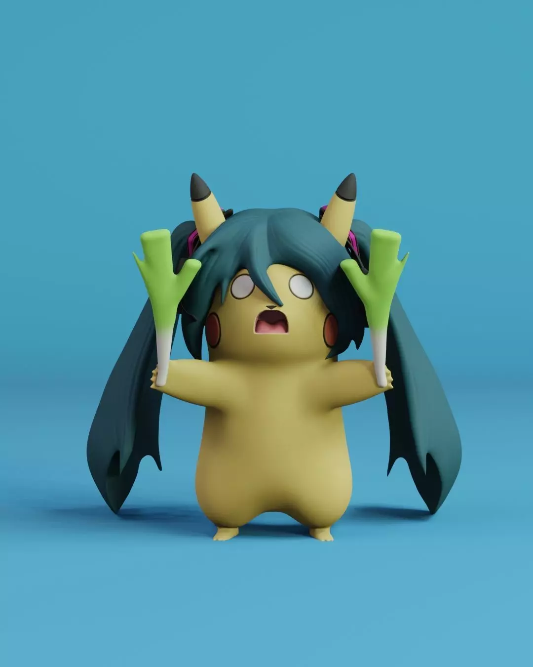 Pikachu Hatsune Miku Free 3D print model