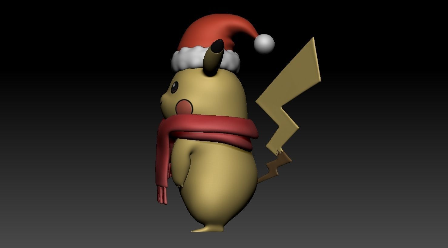 Pikachu Christmas Free 3D print model_3