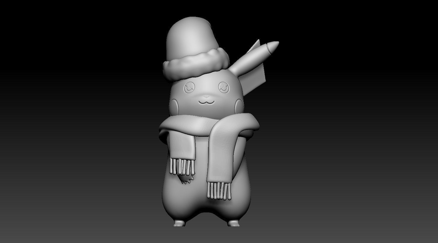 Pikachu Christmas Free 3D print model_2