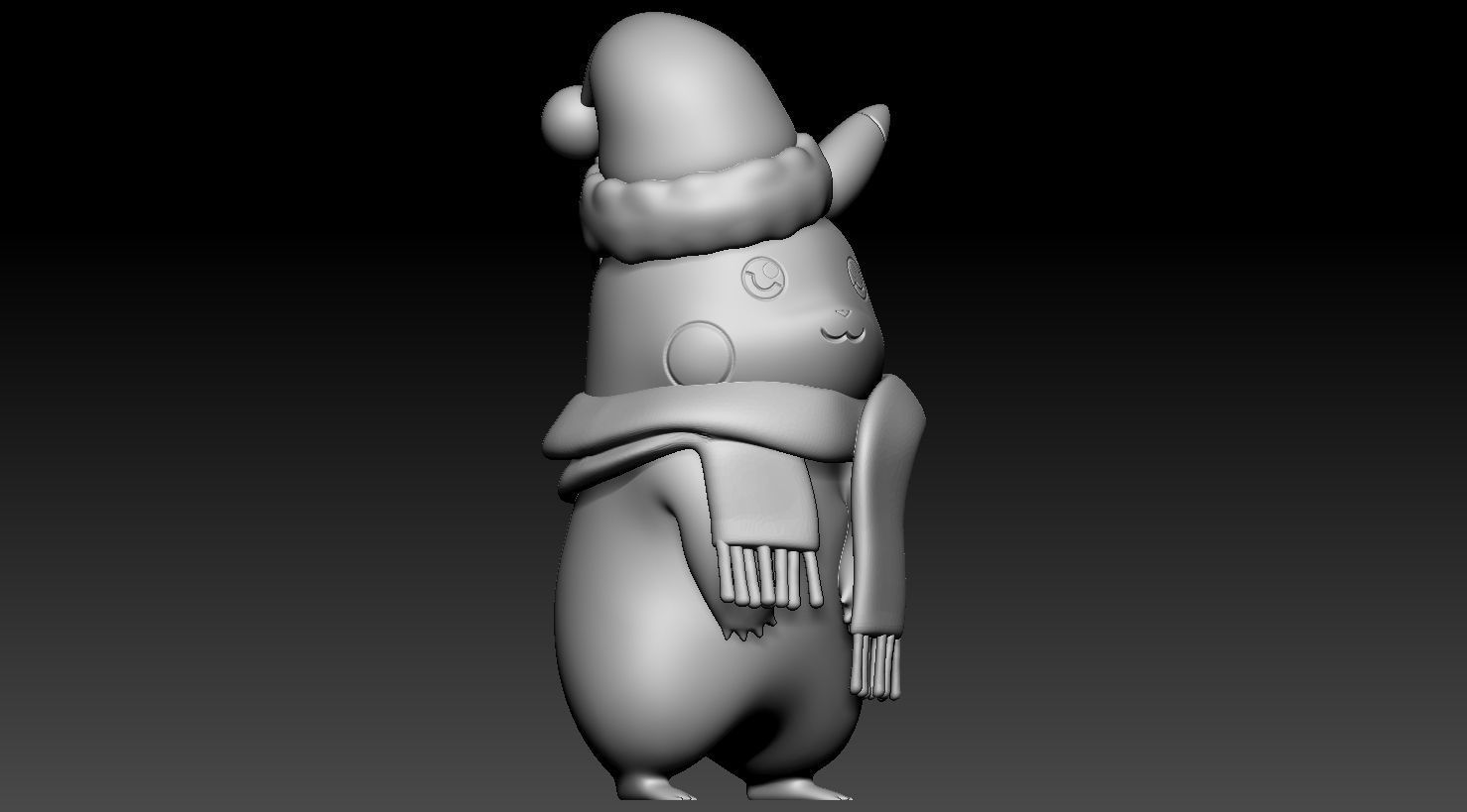 Pikachu Christmas Free 3D print model_6