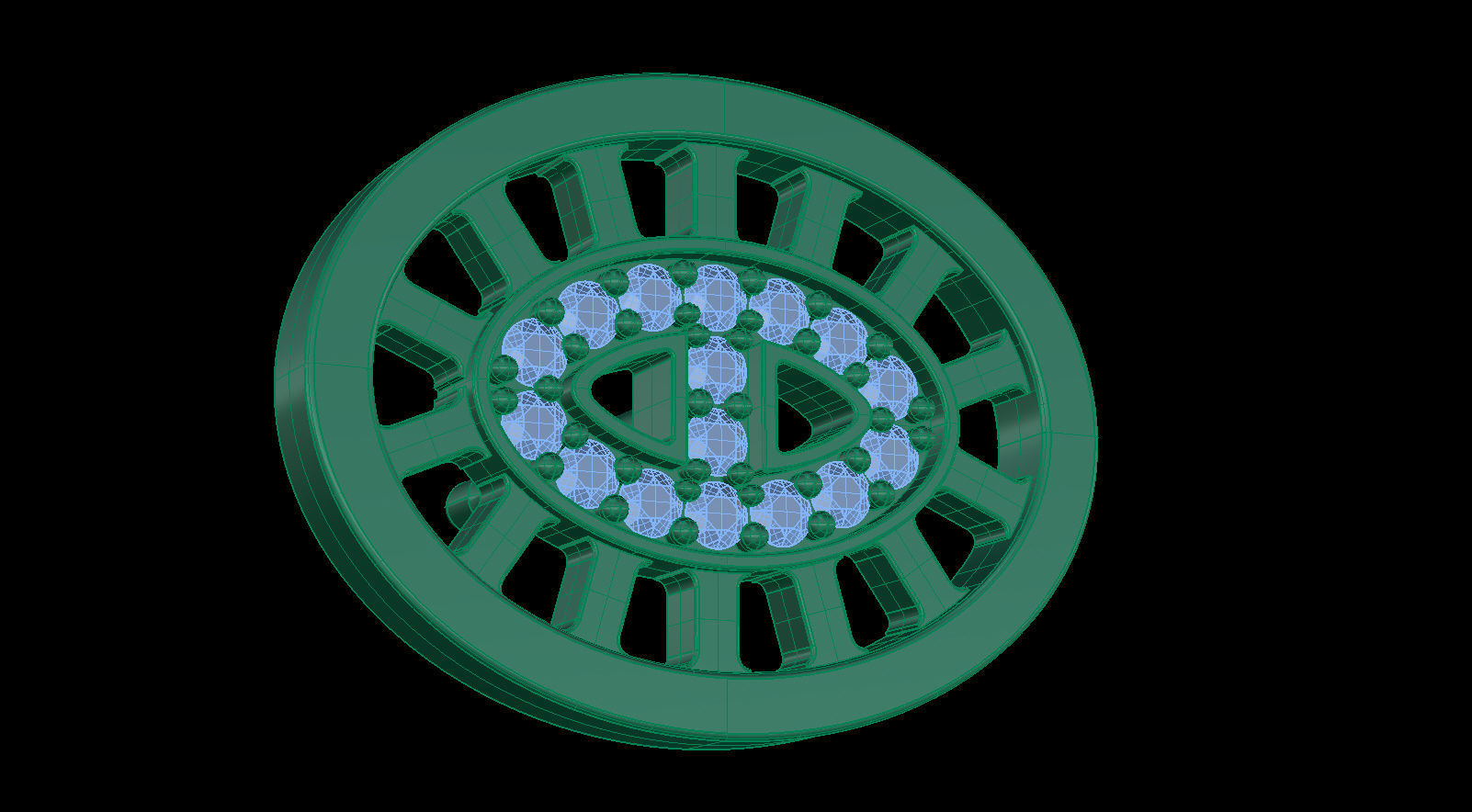 Divine Stud Earring with Diamonds 3D print model_17