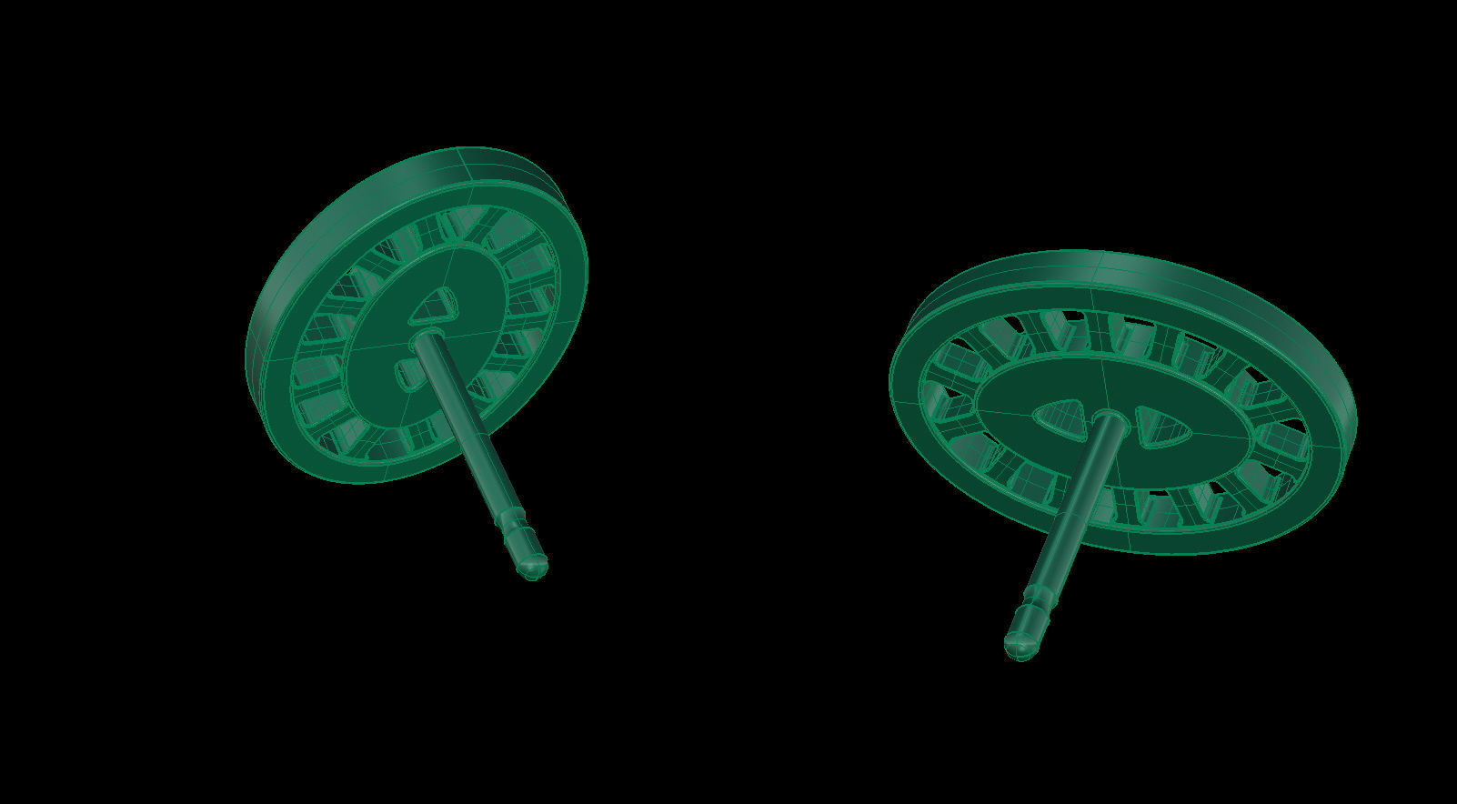 Divine Stud Earring with Diamonds 3D print model_11