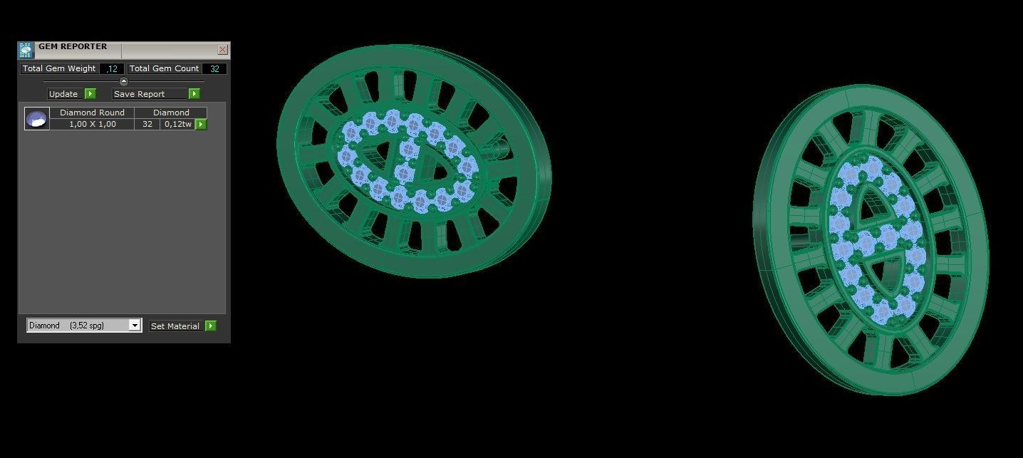 Divine Stud Earring with Diamonds 3D print model_12