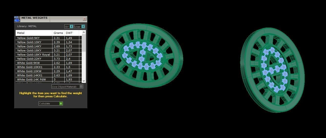 Divine Stud Earring with Diamonds 3D print model_13