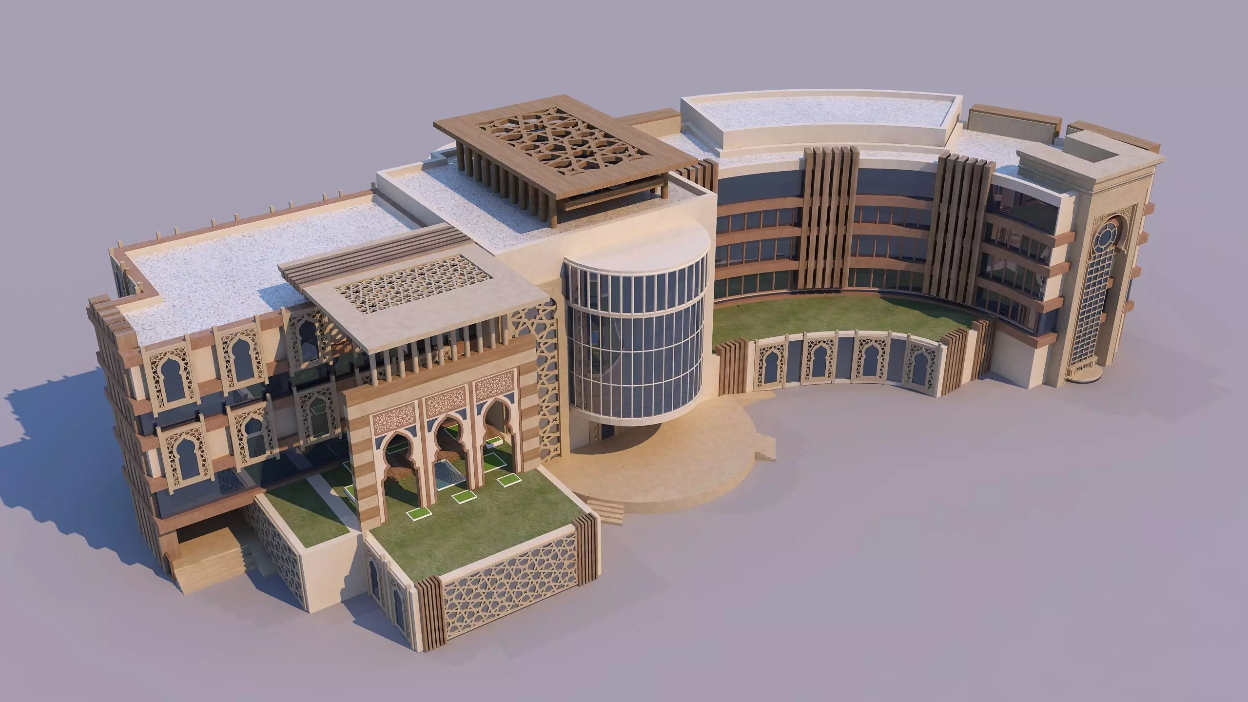 0171 - Islamic Facade Building 3D model