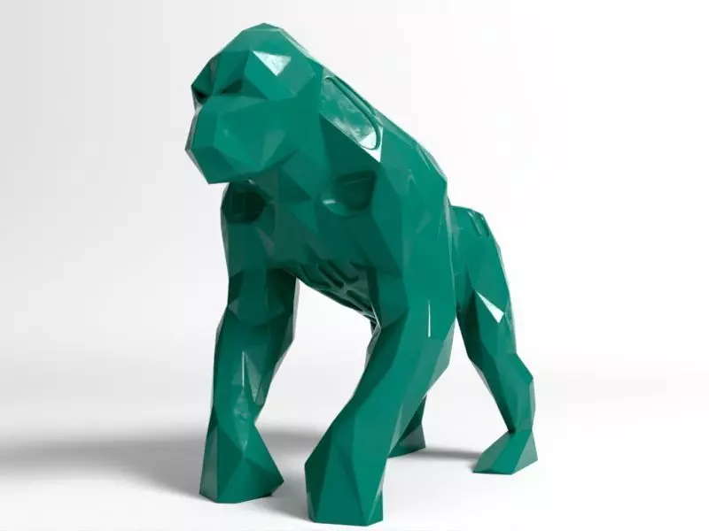 Polygon Gorilla 3D print model_0