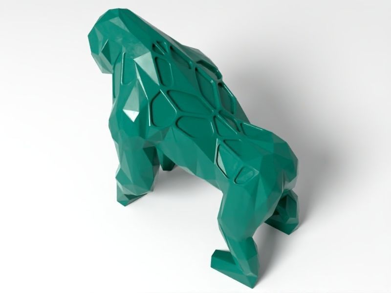 Polygon Gorilla 3D print model_2