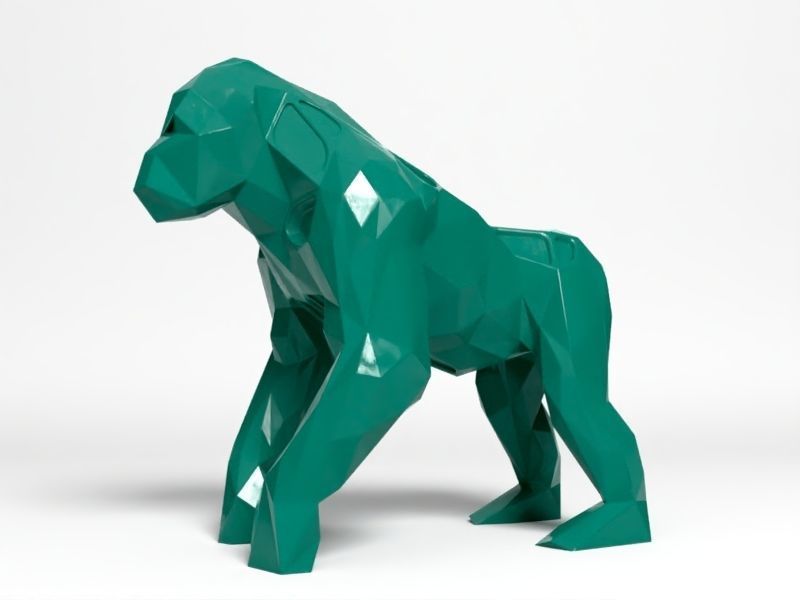 Polygon Gorilla 3D print model_1
