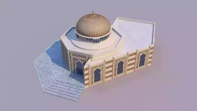 0172 - Islamic Facade Building 3D model