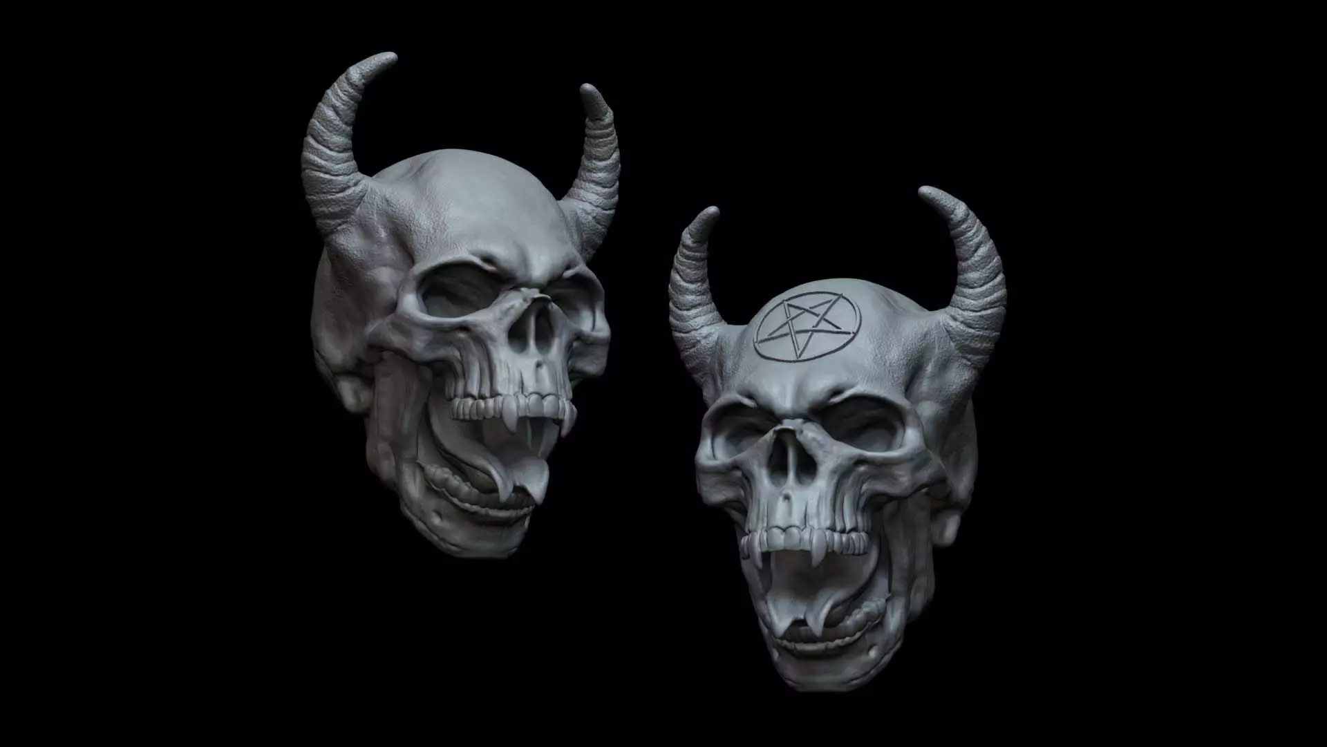 DEMON SKULL TONGUE 3D print model_0