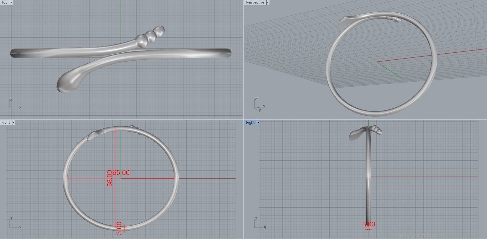 braclet 3D print model_2