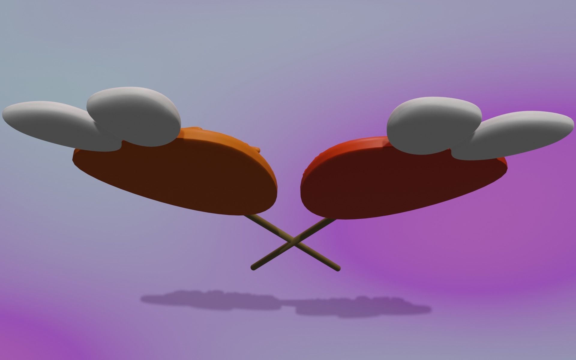 Easter Bunny Carrot Bisquit Sweet Lollipop Low-poly 3D model_3