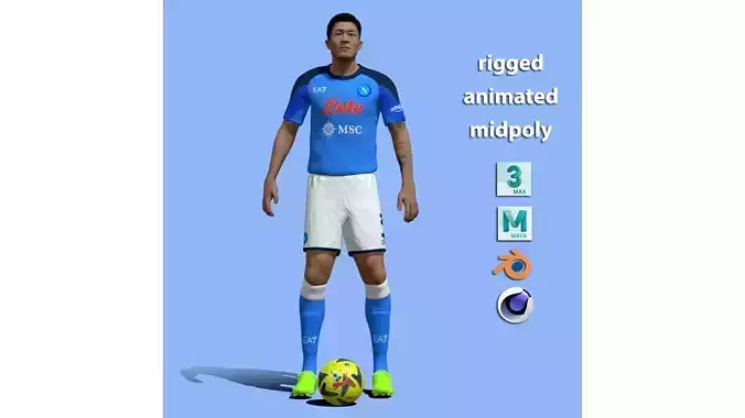 3D Rigged Kim Min Jae Napoli