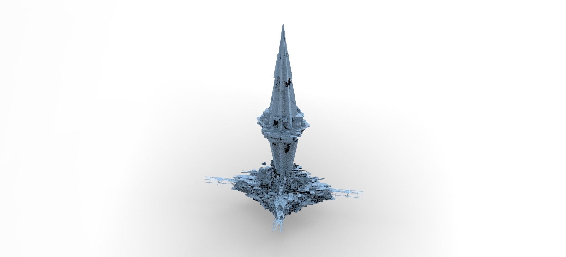 Sci fi Core crystal Shard 5 3D model_2