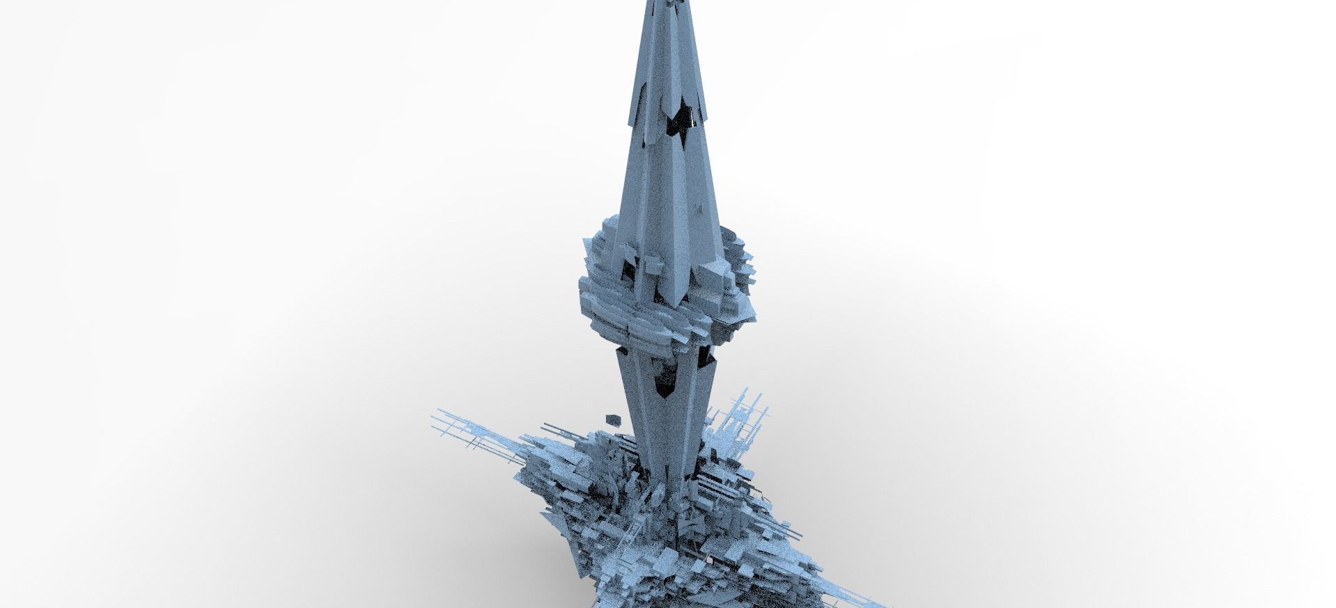 Sci fi Core crystal Shard 5 3D model_1