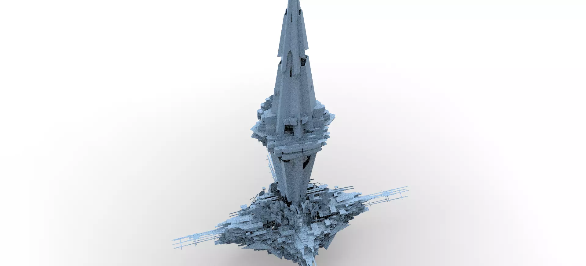 Sci fi Core crystal Shard 5 3D model_0