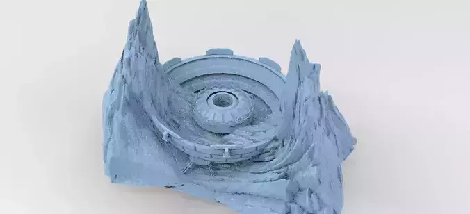 Sci fi Core crystal Shard Rocks Tide Dish 