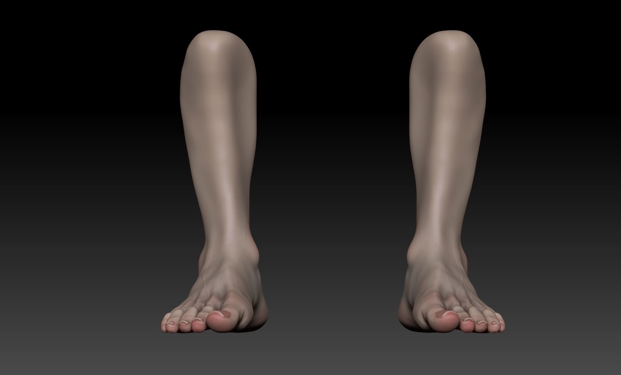 Female Pro Feet Heeled Shoes Sculpt Project 3D model_29
