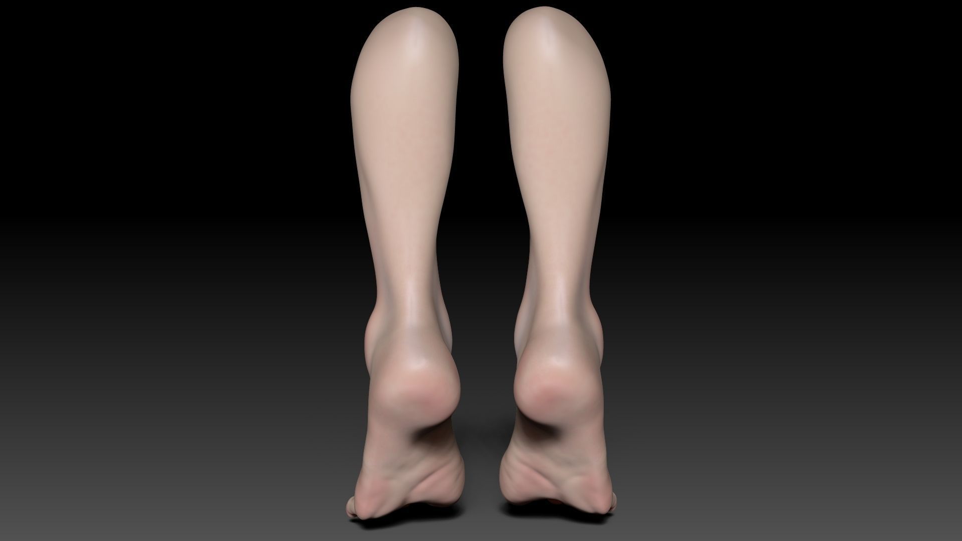 Female Pro Feet Heeled Shoes Sculpt Project 3D model_46