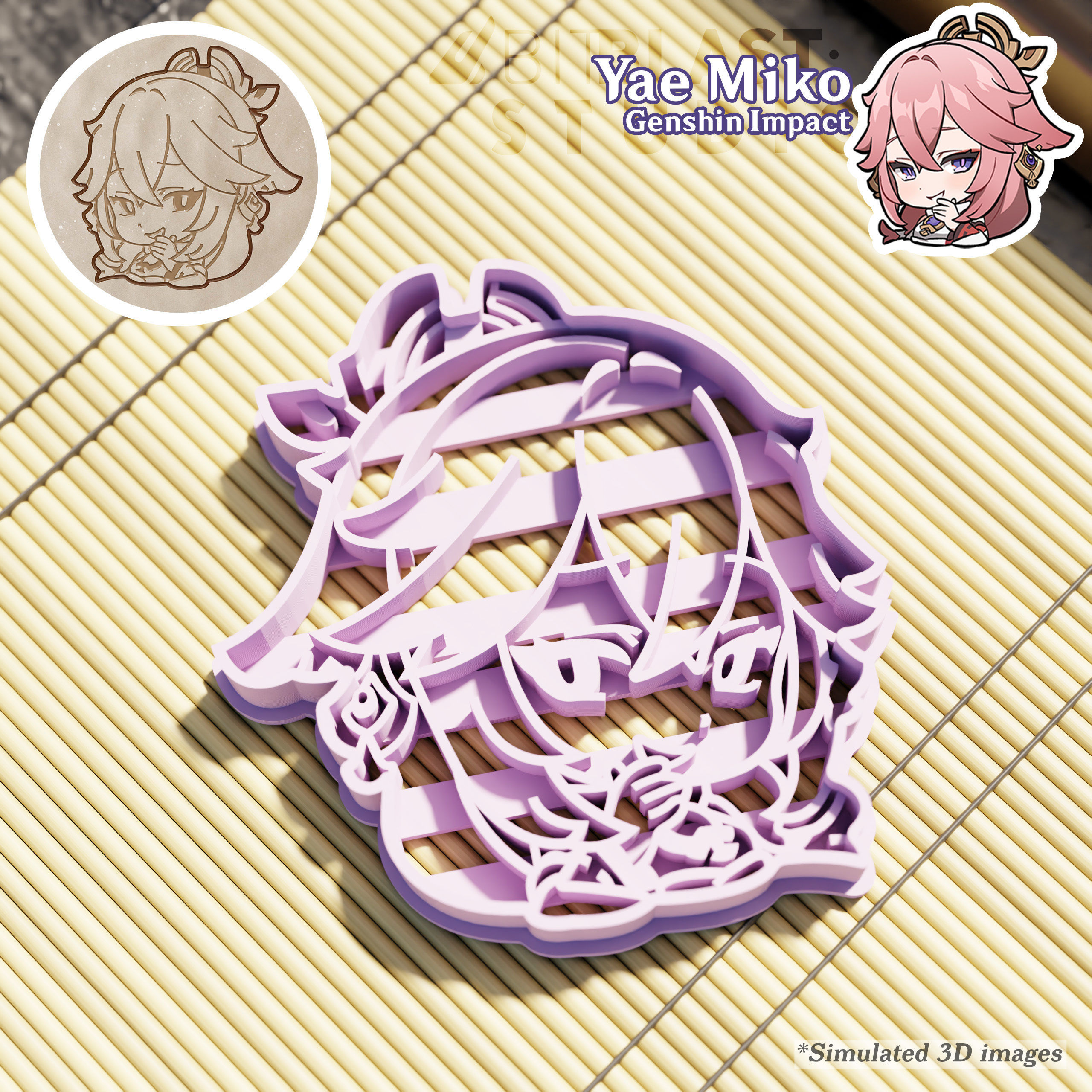 Genshin Impact Cookie Cutters Pack 4 3D print model_7