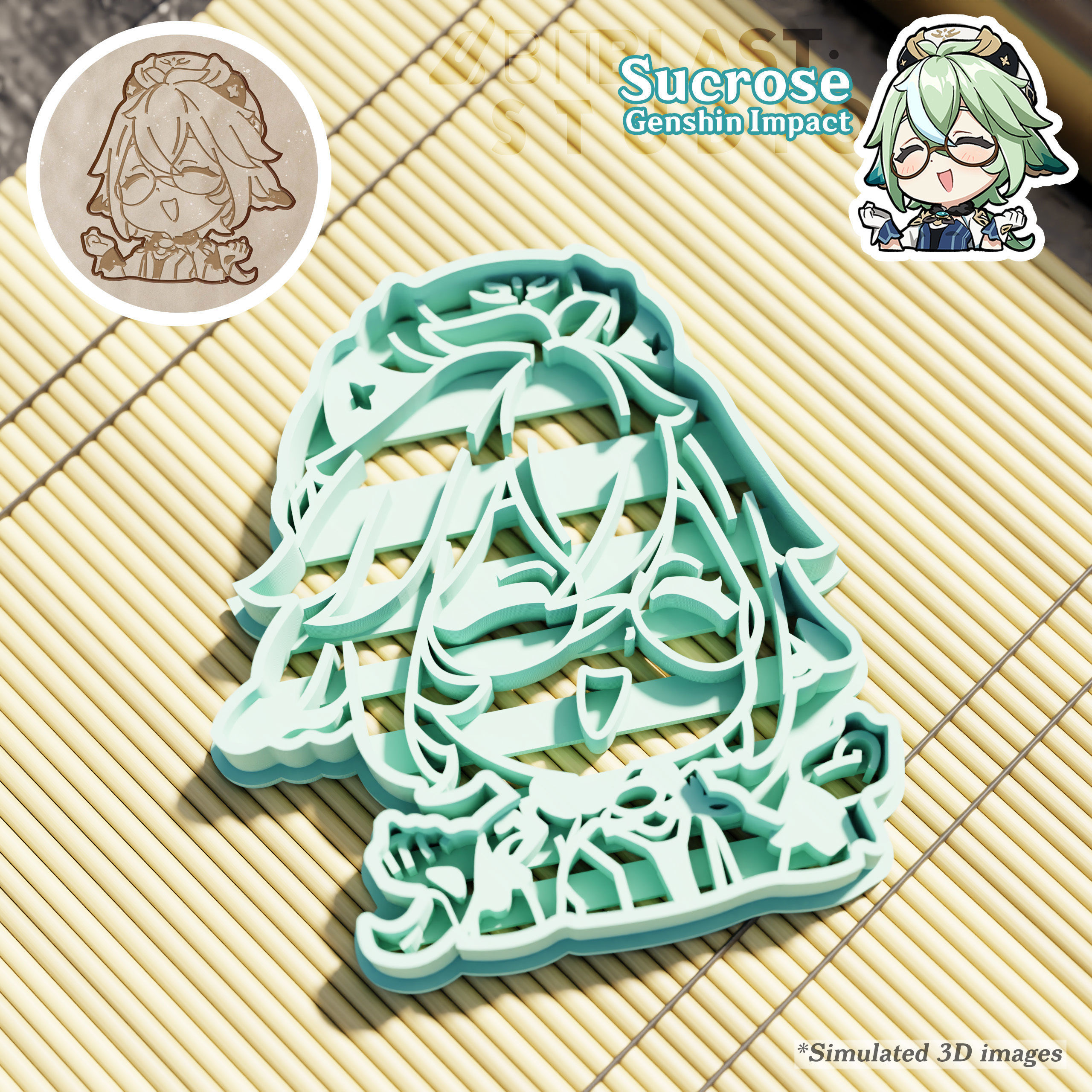 Genshin Impact Cookie Cutters Pack 4 3D print model_2