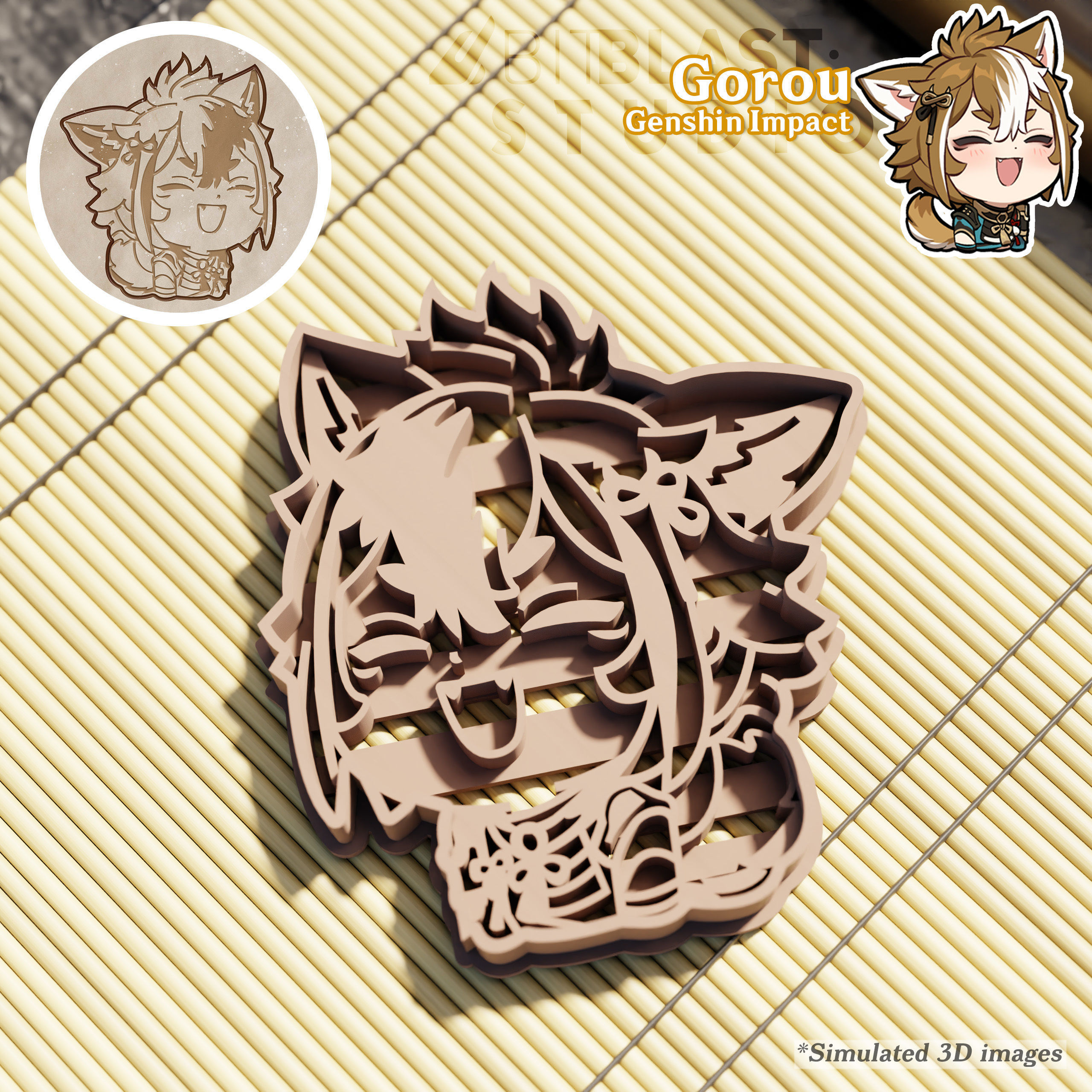 Genshin Impact Cookie Cutters Pack 4 3D print model_6