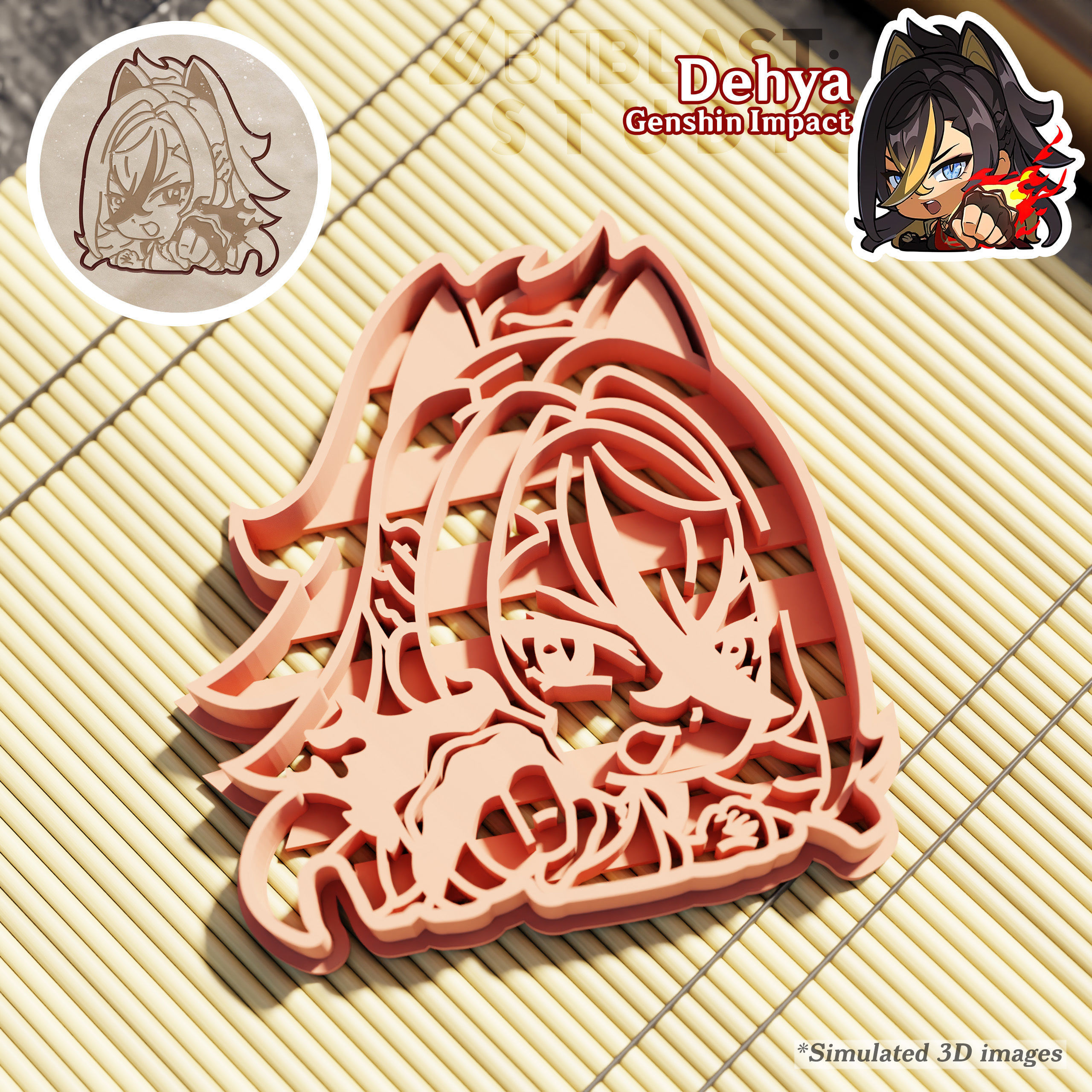 Genshin Impact Cookie Cutters Pack 4 3D print model_3