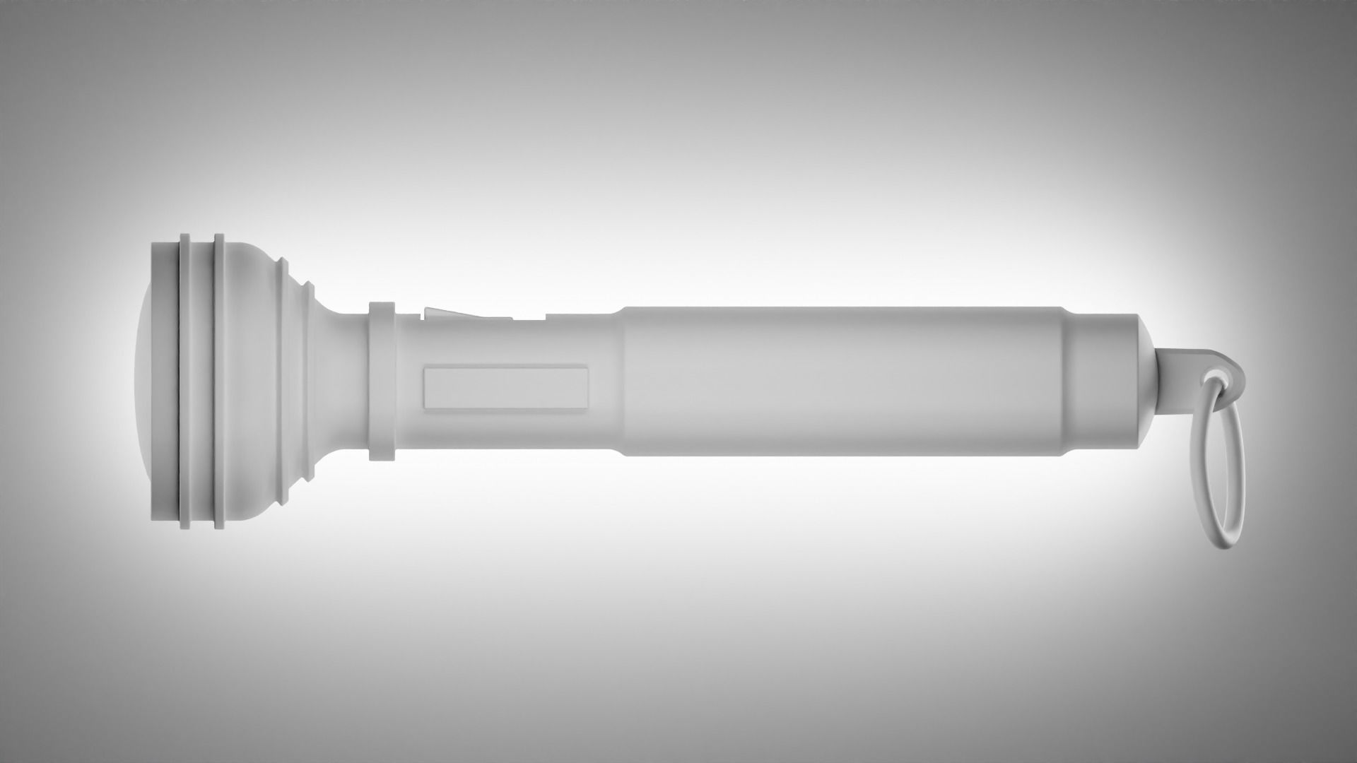 Vintage Flashlight Low-poly 3D model_3