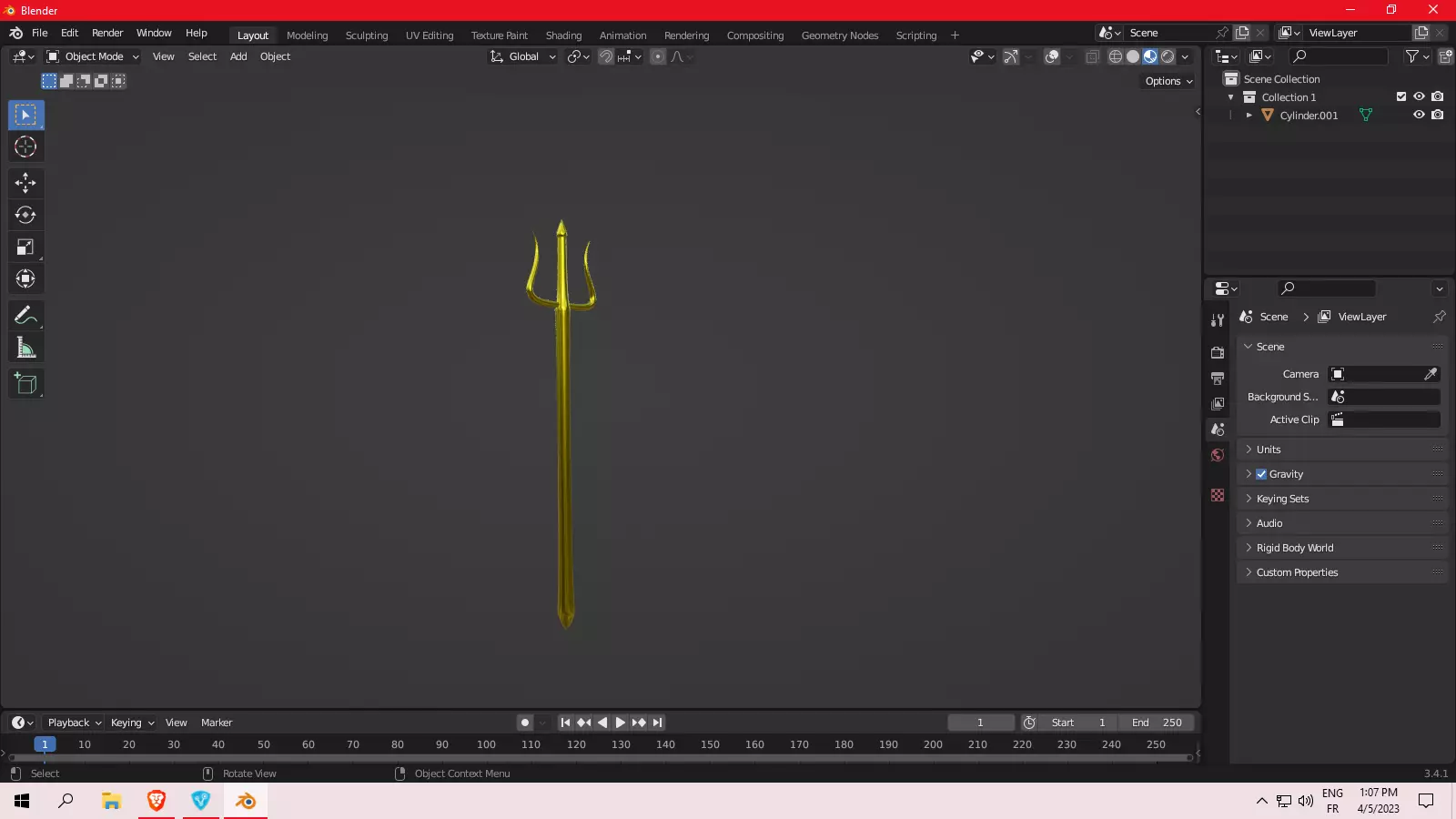 Trident Free 3D model_0