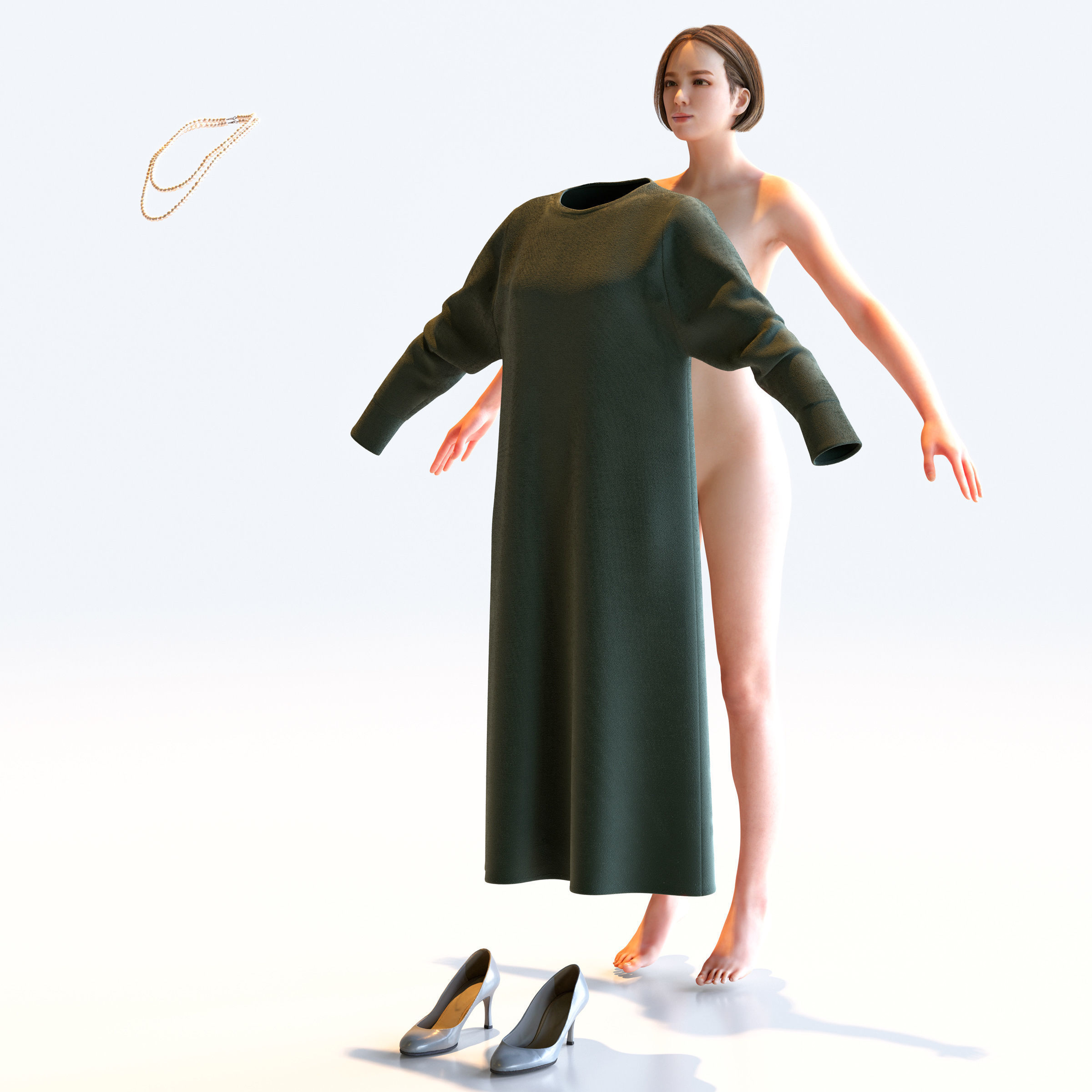 30x A-pose Asian People Bundle 3D Model Collection_19