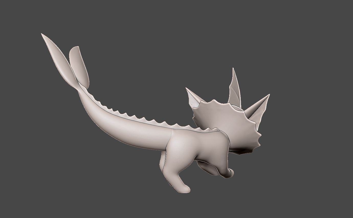 Pokemon vaporeon 3D print model_5