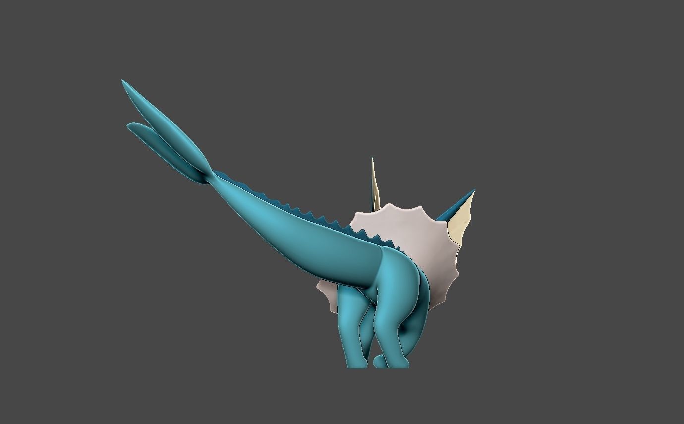 Pokemon vaporeon 3D print model_6