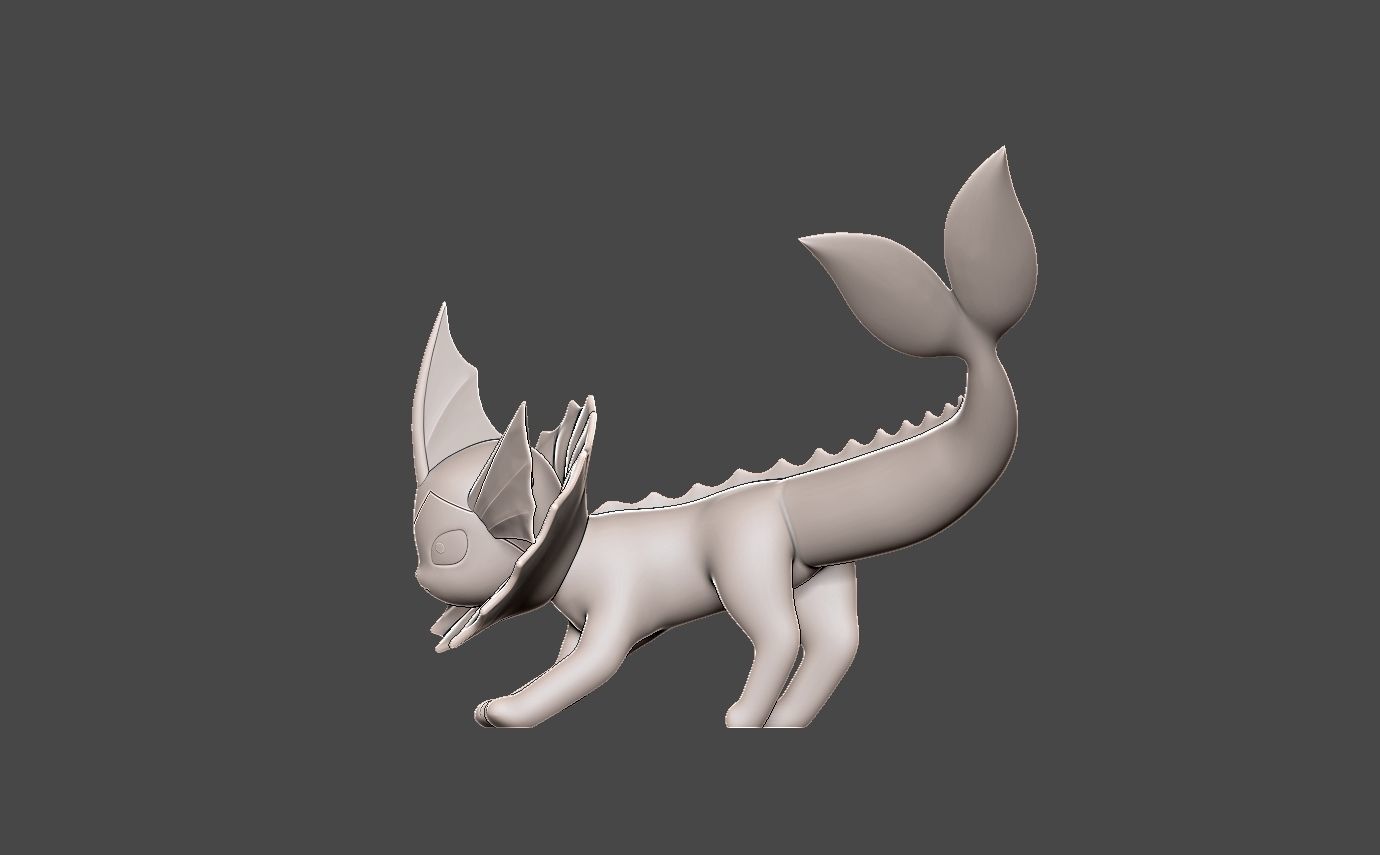 Pokemon vaporeon 3D print model_8