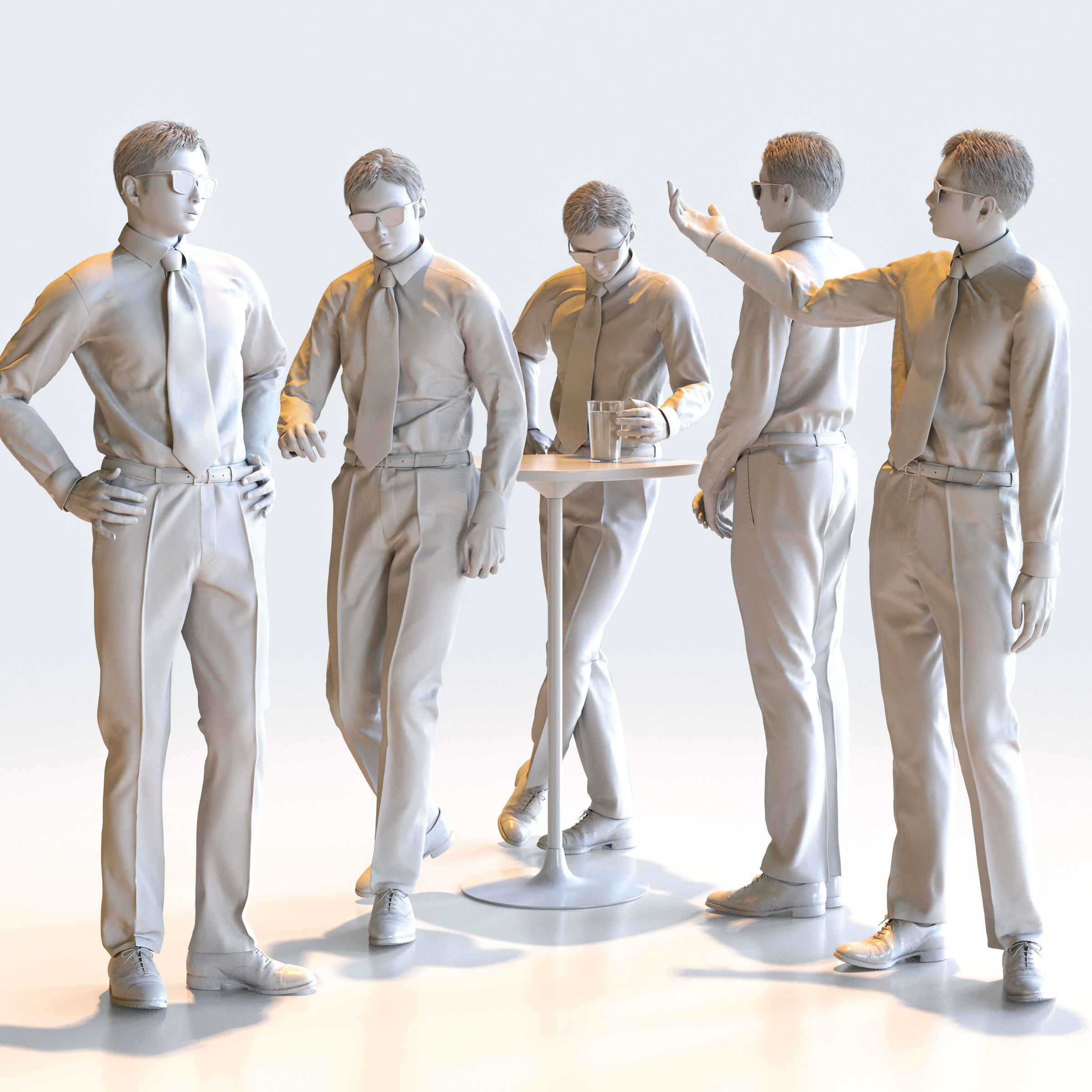 150x Posed Asian People Bundle 3D Model Collection_62