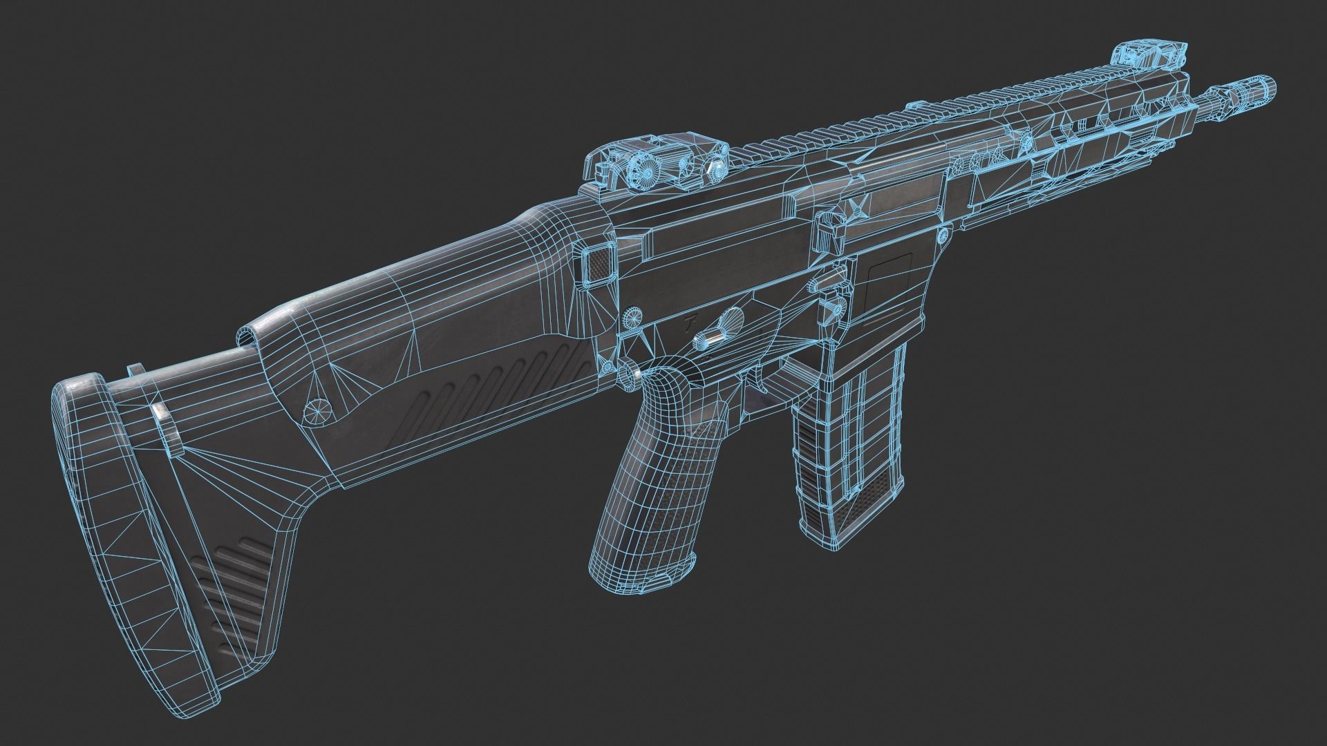 Howa Type 20 Rifle Low-poly 3D model_13