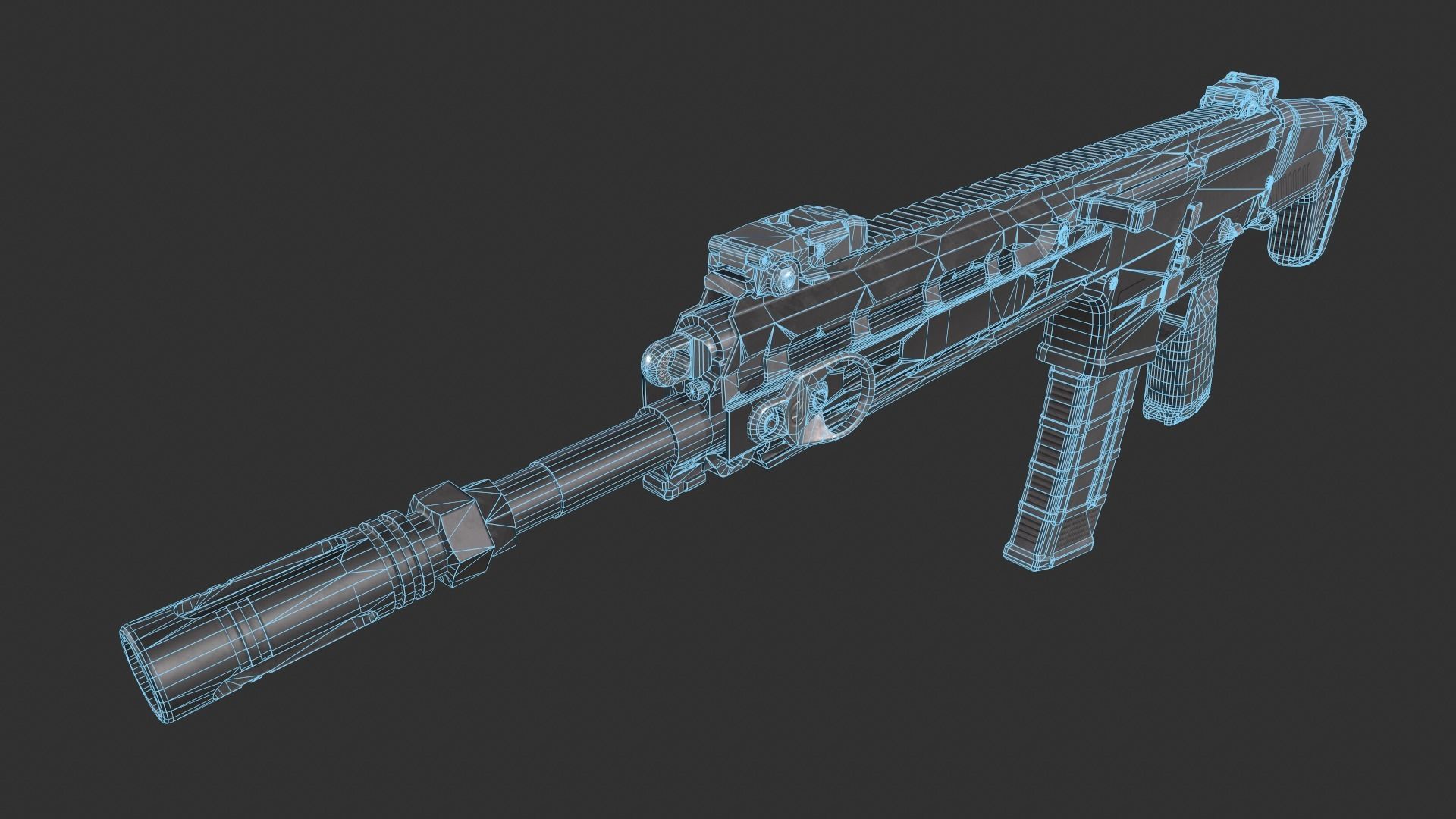 Howa Type 20 Rifle Low-poly 3D model_11